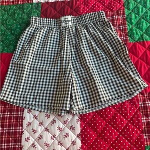 Black and White Checkered Women's Shorts
